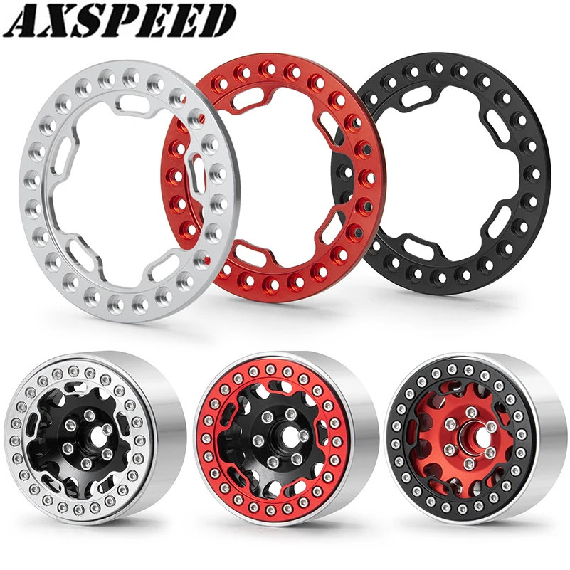 

Наружные кольца AXSPEED 1,9 "RC Wheels 52 мм, Сменное колесо из алюминиевого сплава, кольцо Beadlock для 1/10 RC Crawler SCX10 TRX-4