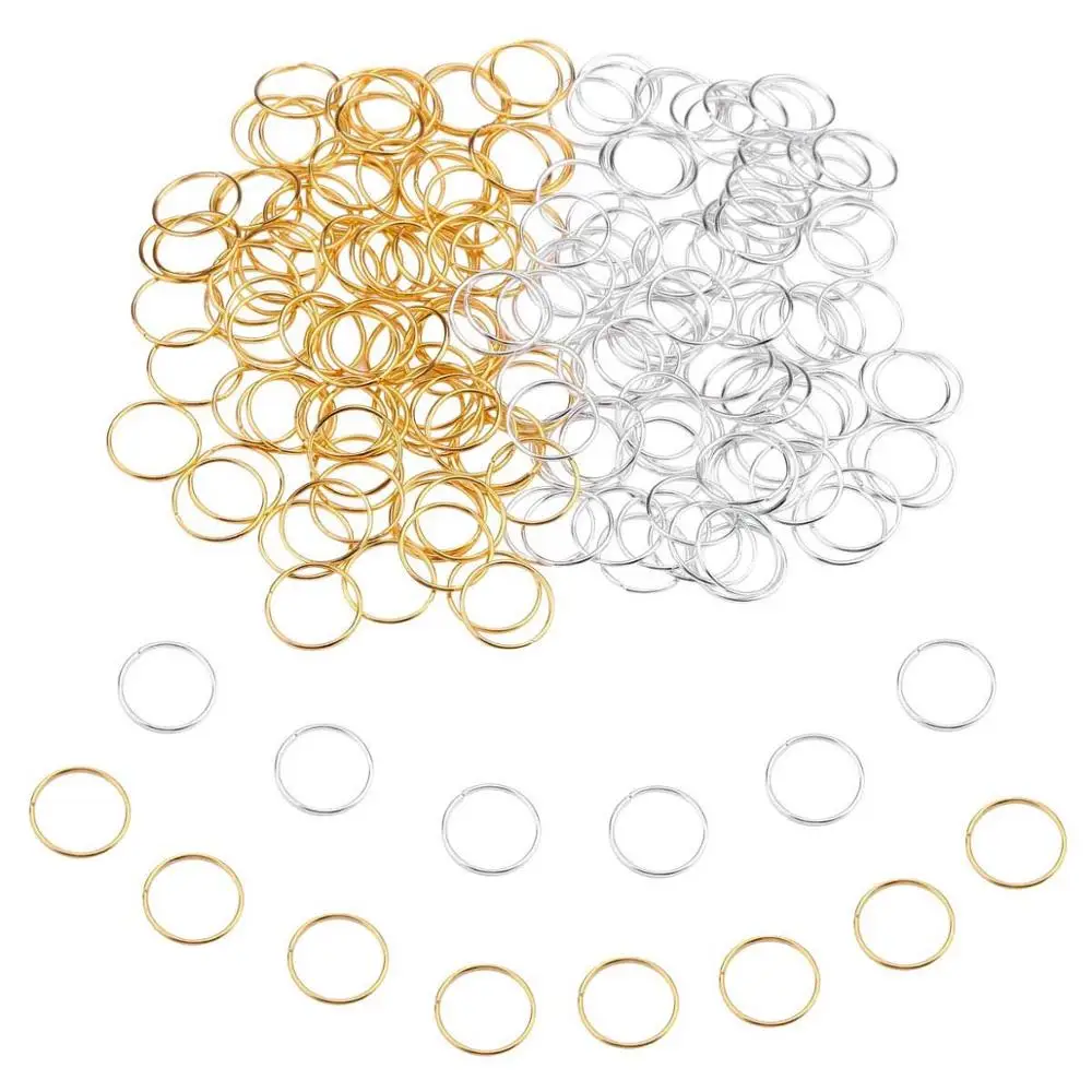 100pcs 14mm Hair Braid Rings Accessories Clips for Women and Girls Dreadlocks Beads Set Color Gold and Sliver