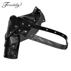 Готический стиль стимпанк Клубная одежда из искусственной кожи с заклепками на одно плечо Броня нагрудный ремень для тела косплей костюм аксессуары