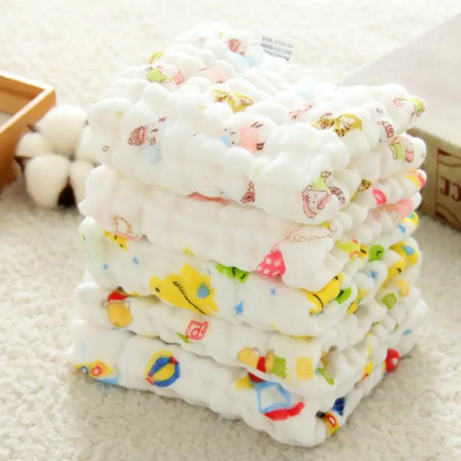 6 слоев чистого хлопка марля квадратное полотенце 30*30 см мочалка Слюна для