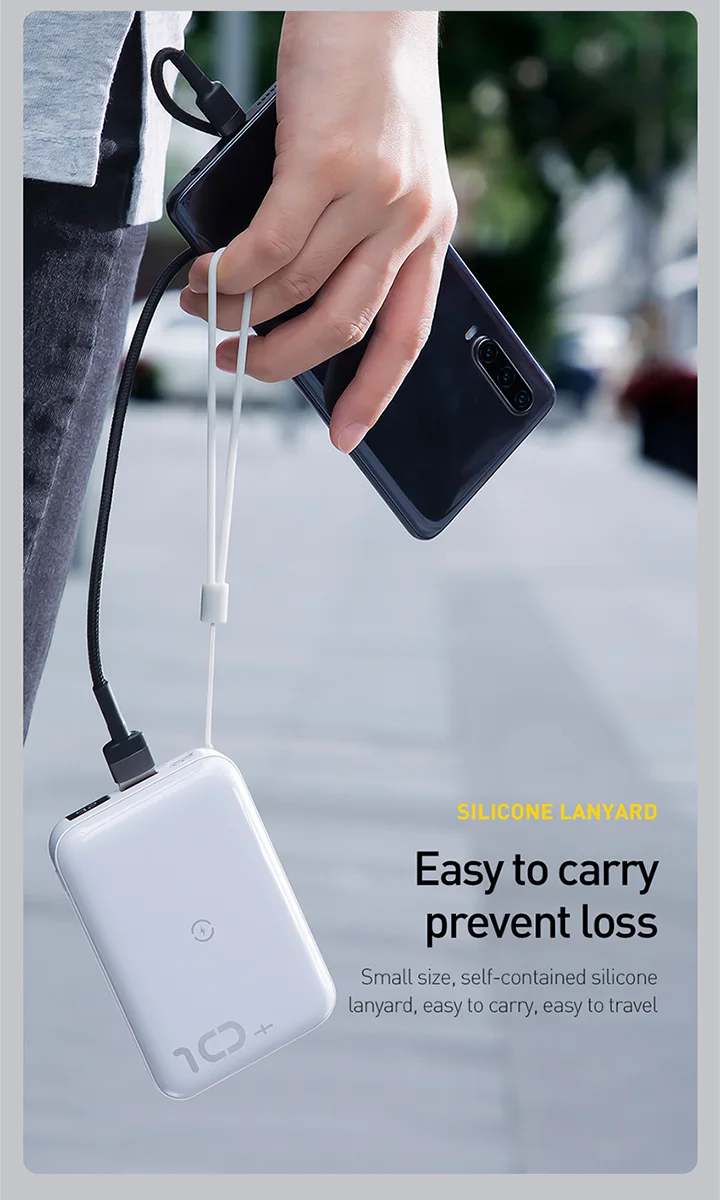 Baseus 10000mAh пауэр банк 10W QI беспроводная зарядка устройство и 18W проводное быстрое зарядное устройство PD+ QC3.0 повербанк для iPhone samsung huawei