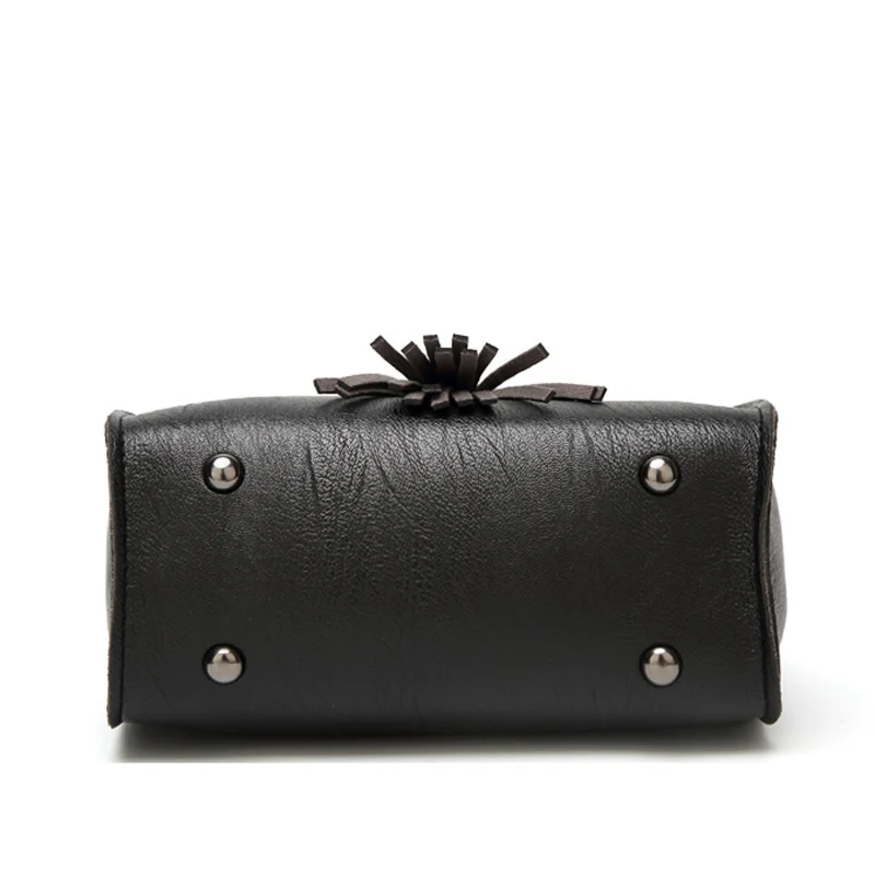 Лидер продаж кожаная женская сумка мессенджер повседневная через плечо черная с