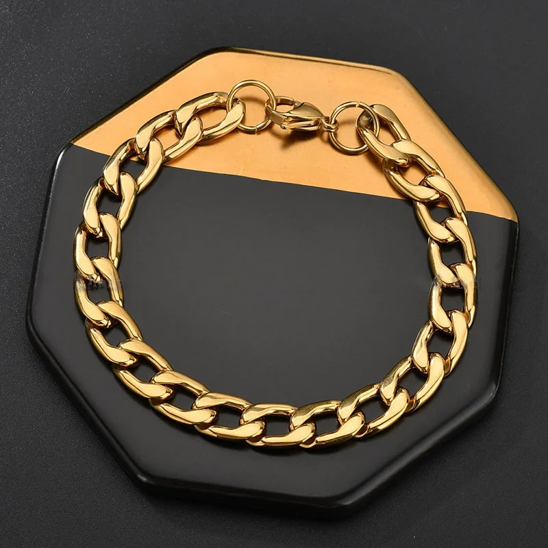 Мужской кожаный браслет Нержавеющая сталь мужской оптовая продажа Серебряный