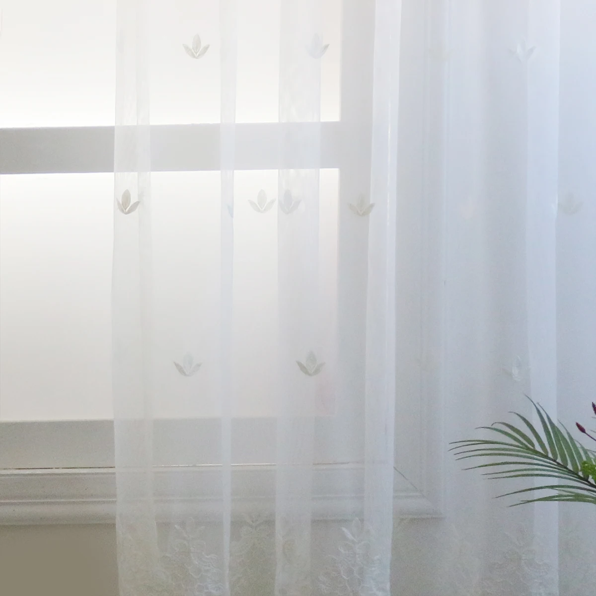 Новинка Современные Геометрические белые тюлевые шторы с вышивкой для гостиной