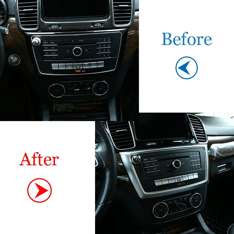 ABS Chrome Center Console Frame Trim For Mercedes Benz GL GLE GLS ML Class Car Accessories | Автомобили и мотоциклы