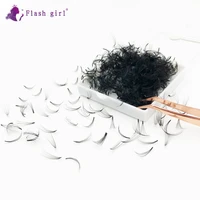 flash girl good quality short stem 3 10d 0 7cd private label russia volume lashes bulk lashes pre made fans lashes