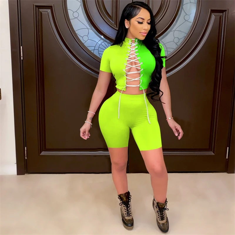 

2021 Women Summer 2 Piece Pants Sets Joggers Plus Size Jogging Sweat Suits Sets Crop Tops Two Piece Biker Short Sets For Ladies