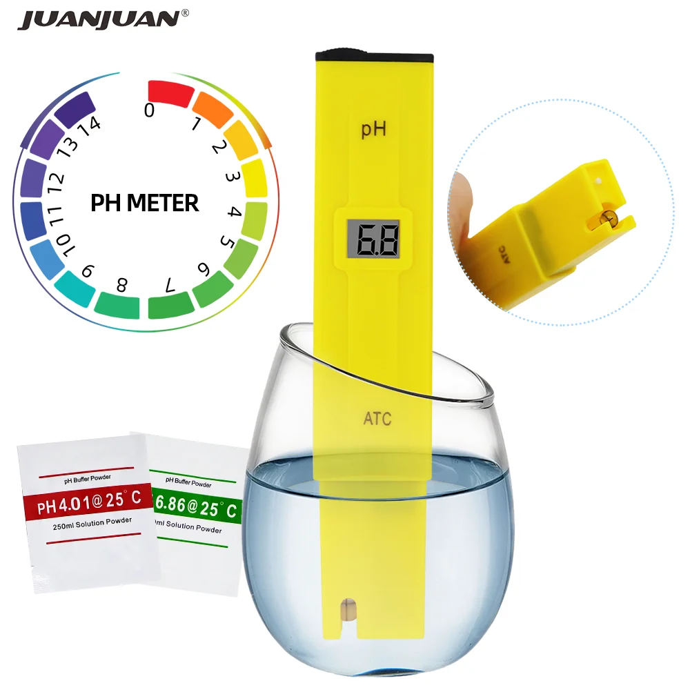 

Digital Pocket Pen Water PH Meter Tester Measure Range 0.0-14.0pH Water Quality PH Tester for Drinking Pool and Aquarium