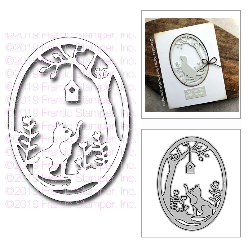 

New Garden Cat Oval Craft Embossing Mold 2021 Metal Cutting Dies for DIY Decorative Scrapbooking Album Card Making No Stamps