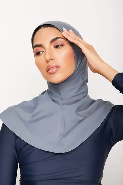 Однотонный мусульманский тюрбан для женщин с полным покрытием для плавания хиджабы