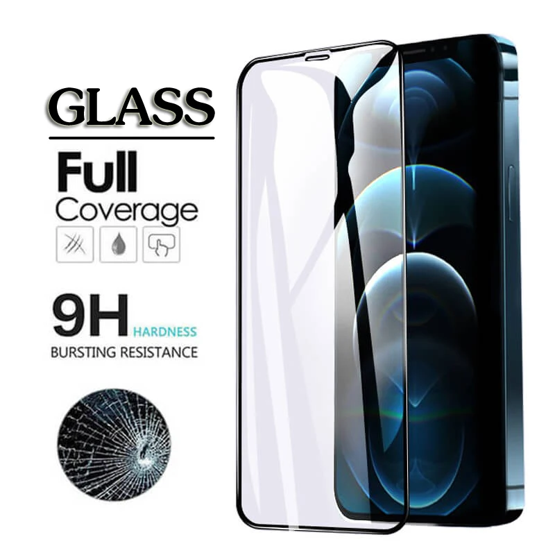

Full Cover Tempered Film Smartphone For Iphone 12Pro Screen Protectors For iphone 12 11 pro X XR XS Max Iphone12 Mini Phone Glas