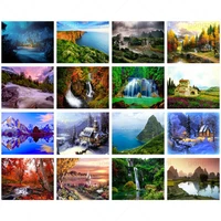 customizable diamond painting mountains and rivers beautiful pleasant high luxury full square round picture of rhinestone decor