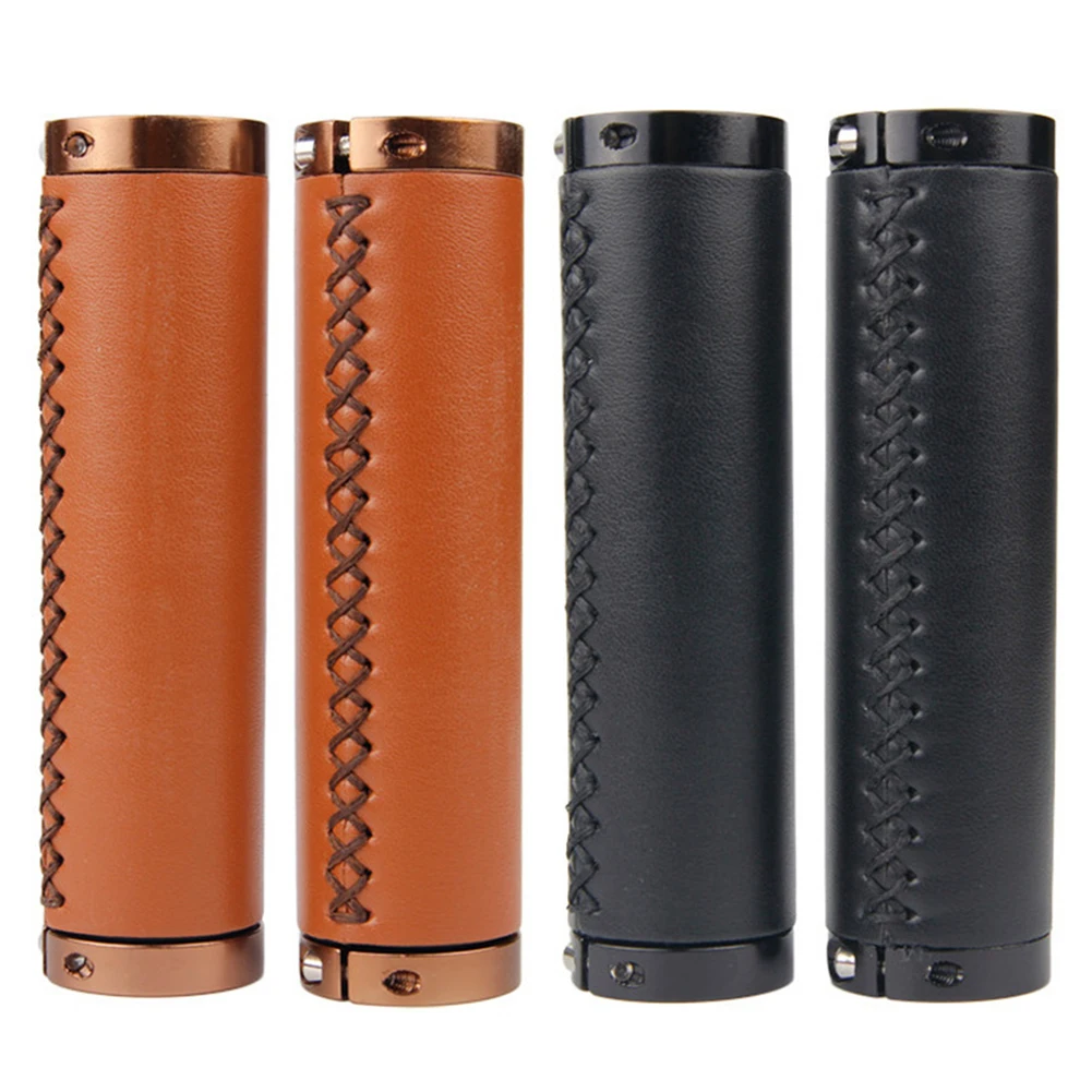 

Велосипедные винтажные фиксируемые Нескользящие ручки из воловьей кожи, 2 шт.