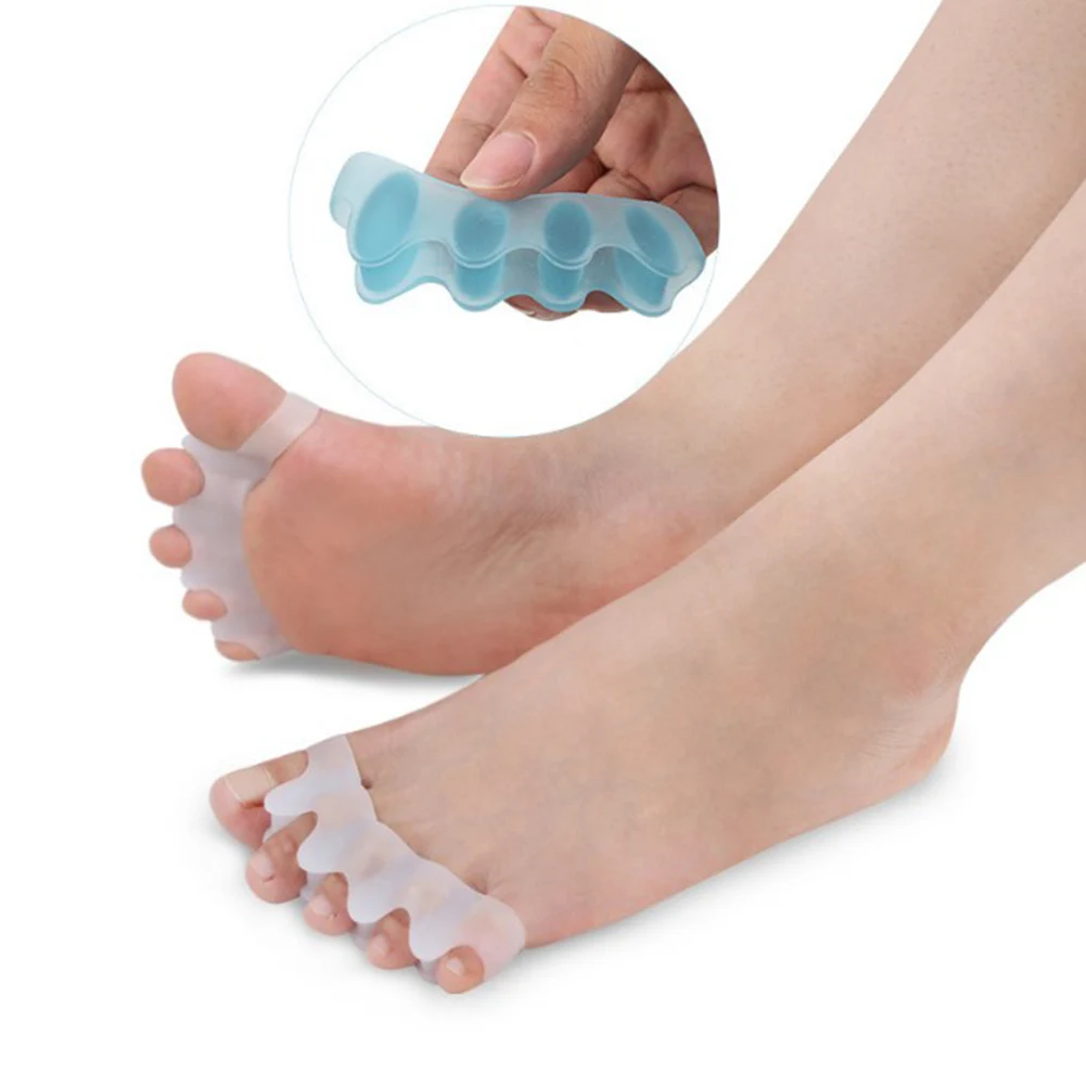 

2Pcs=1Pair Toes Separator Bunion Bone Ectropion Adjuster 5 Toes Outer Appliance Foot Care Tools Hallux Valgus Corrector