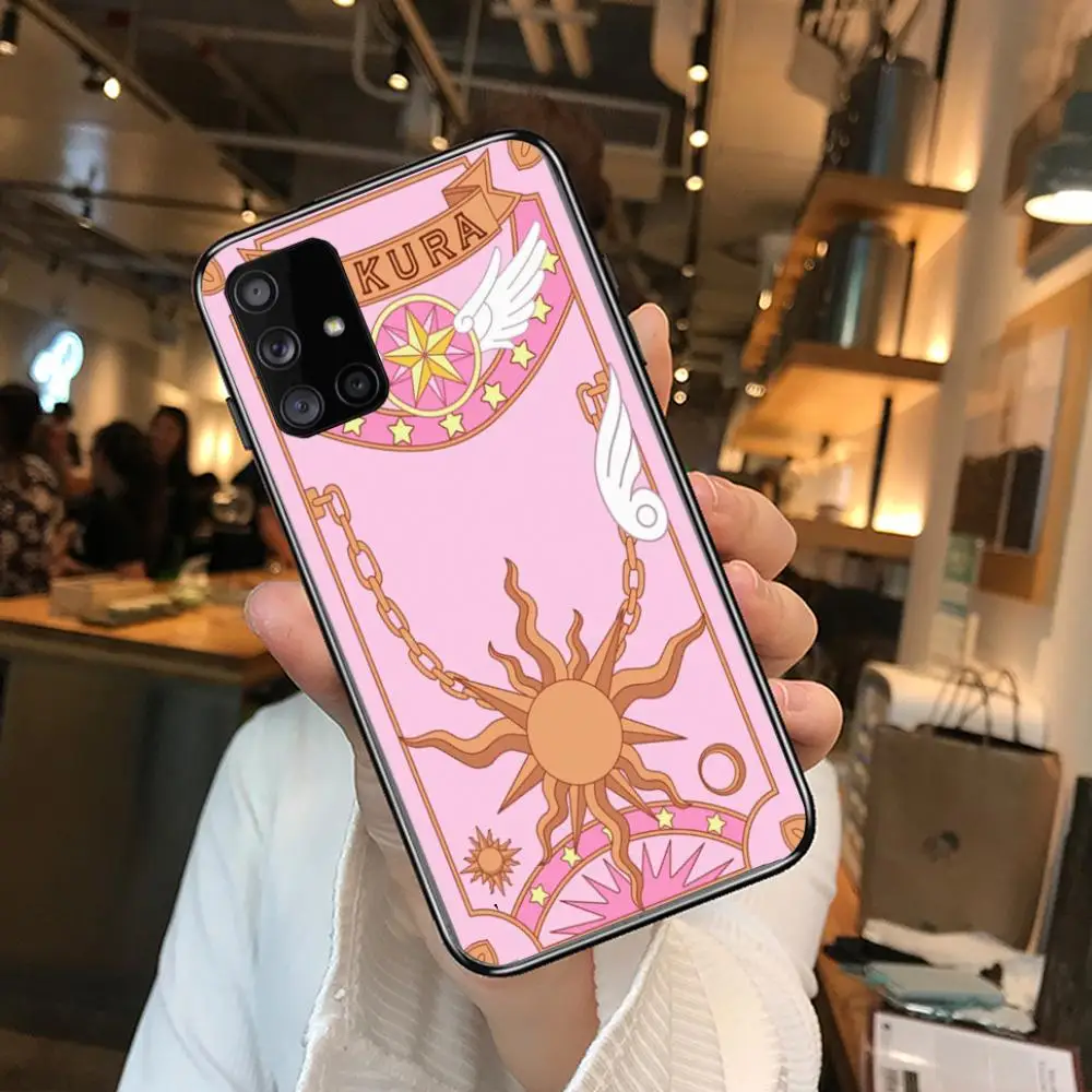 

Anime Girl SAKURA Phone Case Hull For Samsung Galaxy A 90 50 51 20 71 70 40 30 10 80 E 5G S Black Shell Art Cell Cover