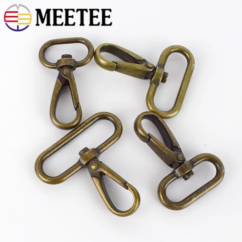 Металлическая вращающаяся латунная пружинная Пряжка Meetee 5 шт. 20/25/32/38 мм крючок