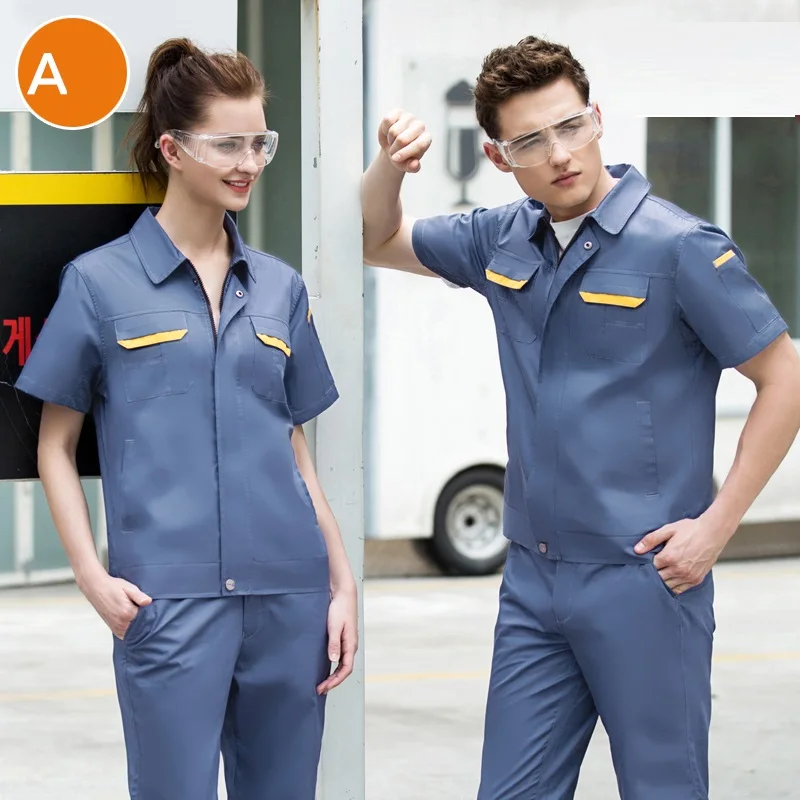 

High Quality Summer Men Women Workwear Clothing Set For Workshop