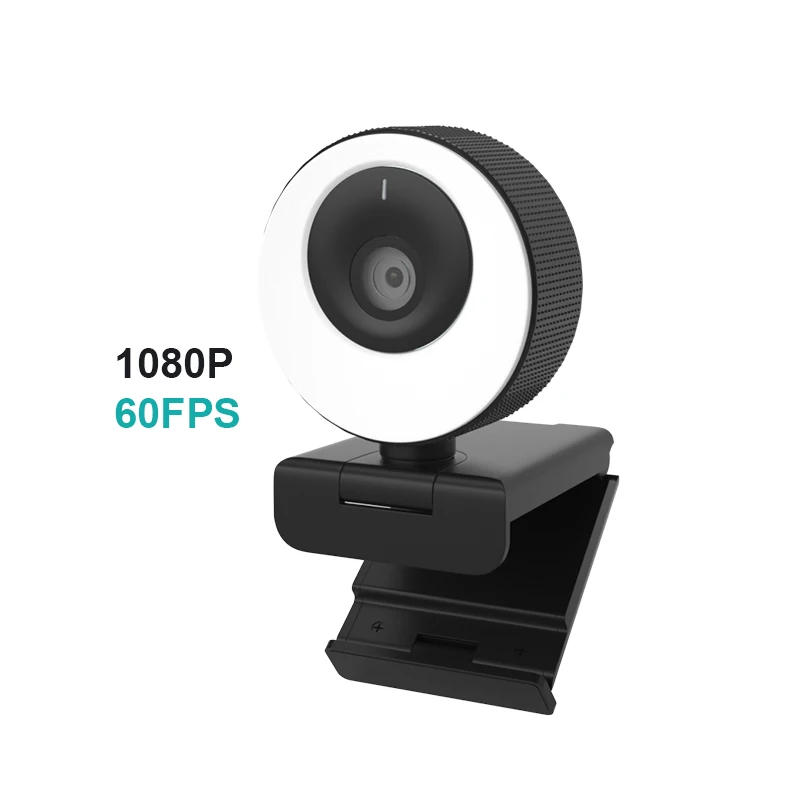60 кадров в секунду Веб-камера HD 1080P компьютер веб-камера со встроенной подсветкой Автофокус ПК ноутбук видео мини-камера Веб-камера с крышко...