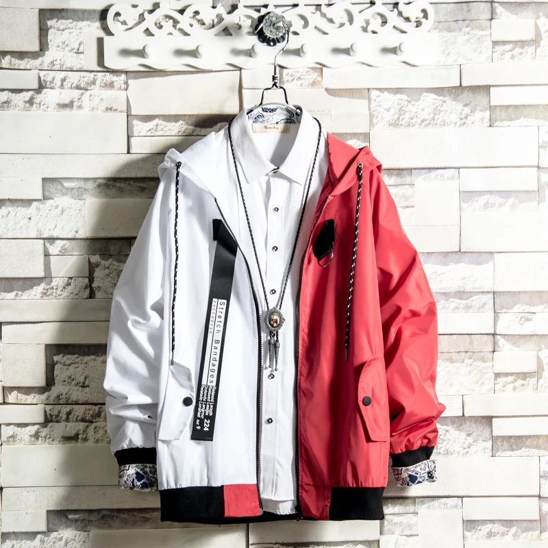 

Bomber Pilot Jacket Men Lightweight Windbreaker With Hood Mens Fashion Jackets bomber jacket vintage hip hop clothing II50NSJK
