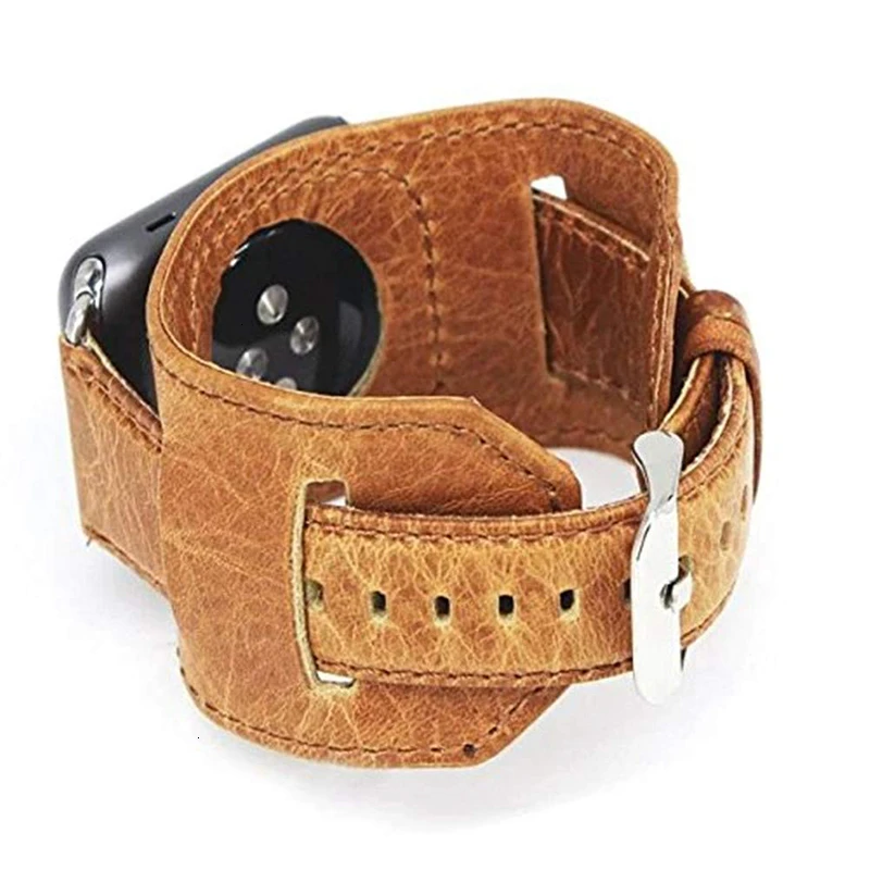 Ремешок из кожи Крейзи Хорс для Apple watch band 44 мм 40 38 42 сменный Браслет с