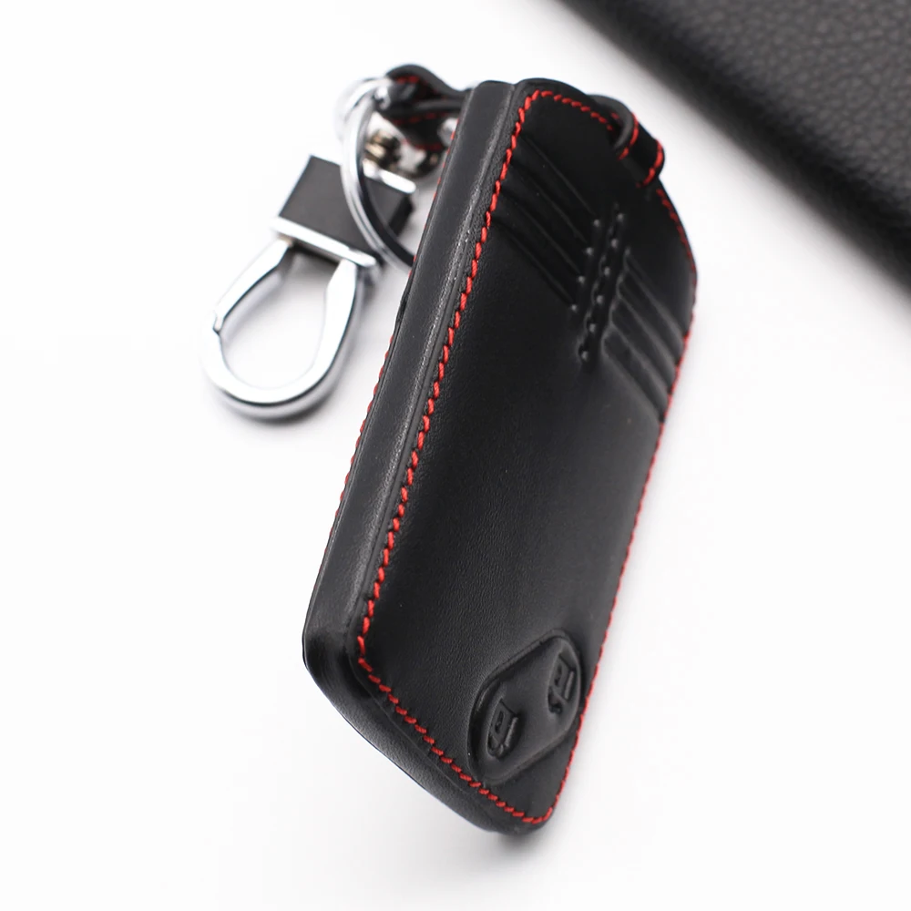 

100% Leather Key Case Cover For Mazda 2 3 5 Premacy Miata 6 8 RX8 MX5 M8 CX-7 CX-9 Verisa MPV 2/3/4 Buttons Protector Fob