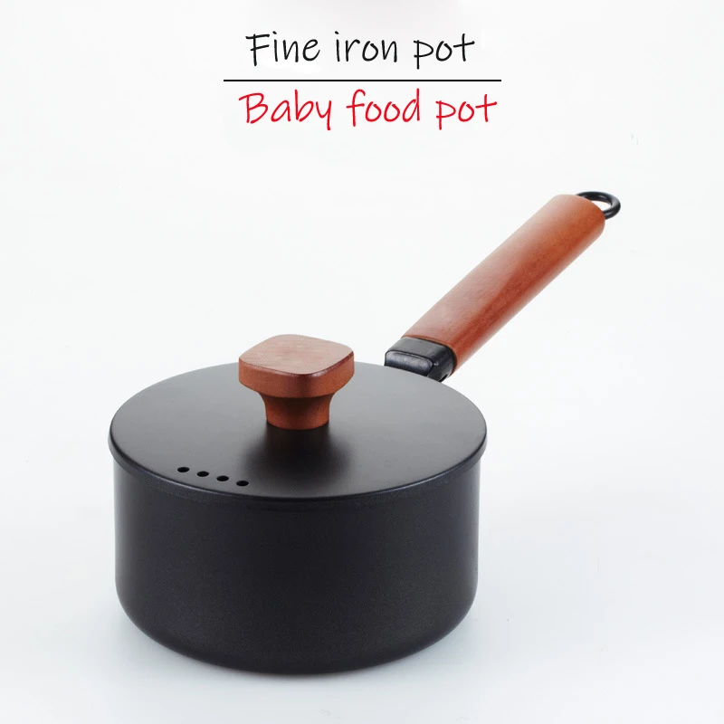 

Multifunctional Non-stick16cm Cast Iron Cooking Pot Baby Food Pot Soup Pot
