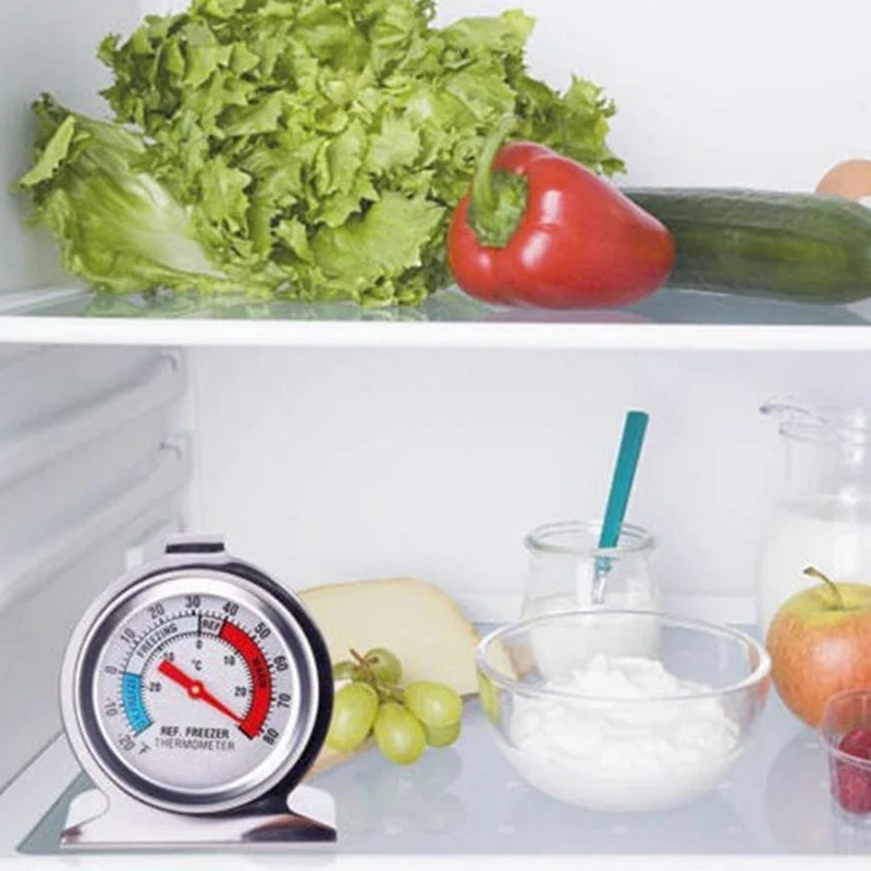 

Refrigerator Freezer Thermometer Large Dial Thermometer with Red Indicator Thermometer for Freezer Refrigerator 12 Pack