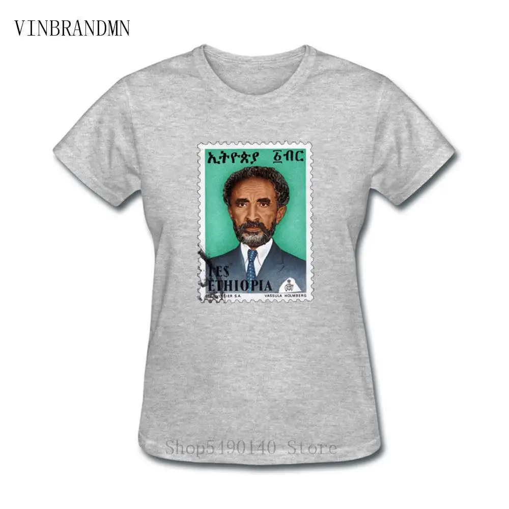 

Женская футболка с коротким рукавом и круглым вырезом Haile Selassie