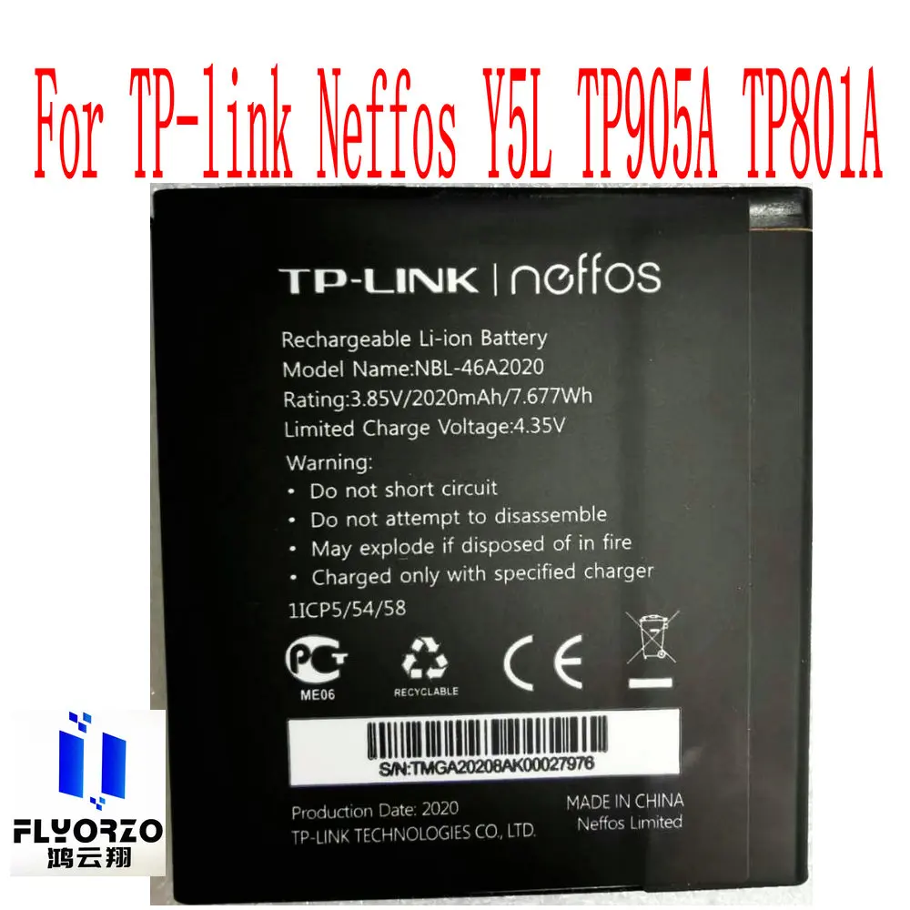 

Brand new high quality 2020mAh NBL-46A2020 Battery For TP-link Neffos Y5L TP905A TP801A Mobile Phone