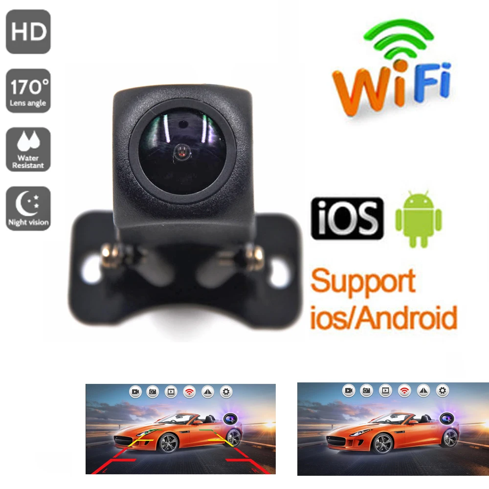 Автомобильная камера заднего вида с Wi-Fi водонепроницаемый мини-тахограф ночным