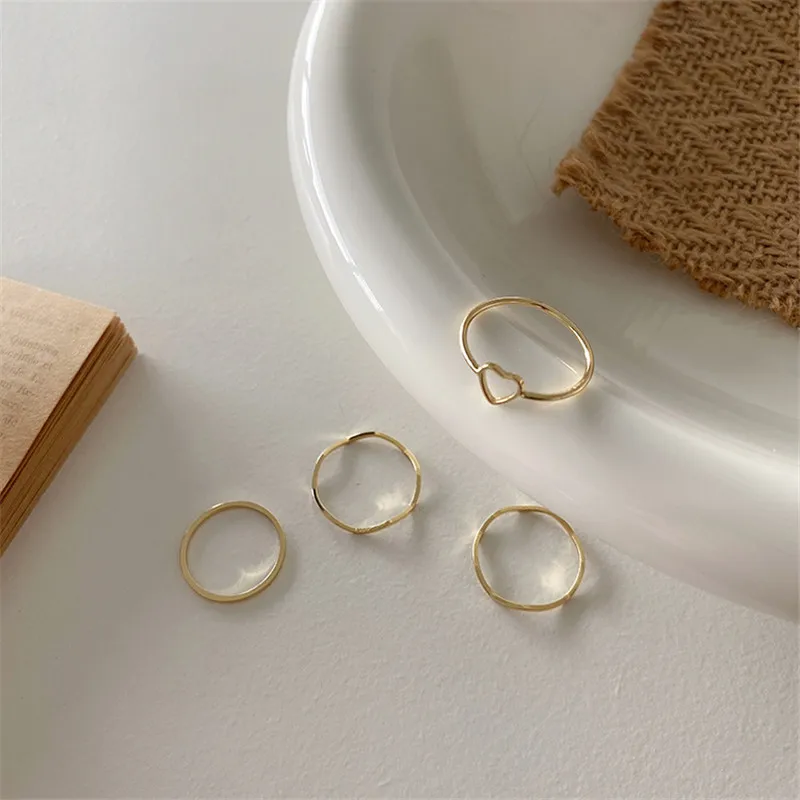 4 шт. набор колец для женщин в Корейском стиле