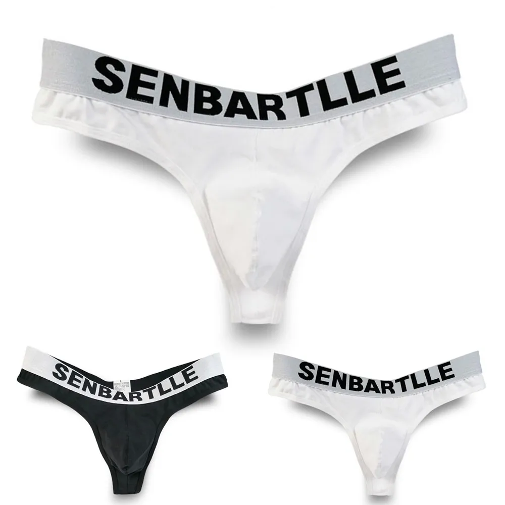 Men Sexy Cotton Underwear Briefs Low Waist Bulge Pouch Elastic Hip Lifting Thong Panties Bikini Lingerie Men's Briefs Underpants