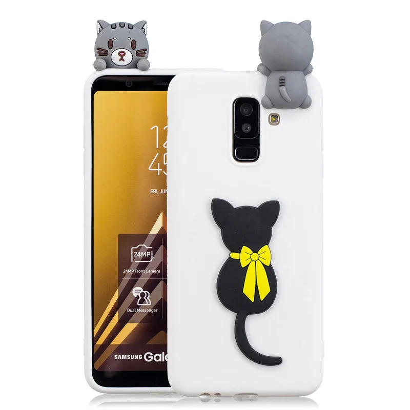 3D единорог панда Кот силиконовый чехол для Samsung A51 A71 A10 A10S A20 A20E A20S A30 A30S A40 A50 A50S A70 J4 J6