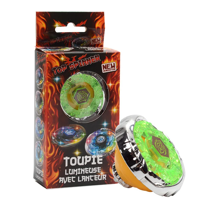 

Manual whirlwind gyroscope colorful light magic dazzle color ruler alloy gyroscope children's stall toys hot sale