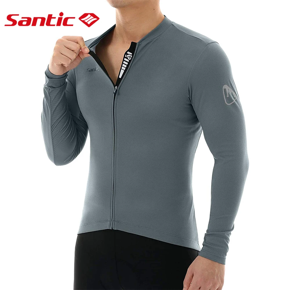 Santic мужские Велоспорт Джерси с длинным рукавом велосипед MTB рубашки для