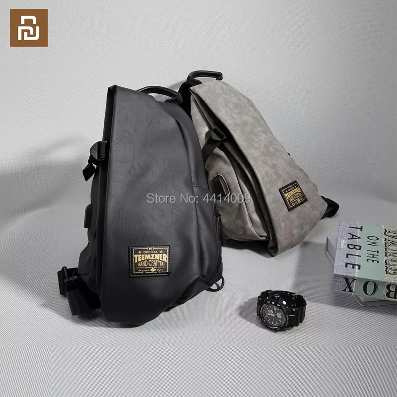 

Youpin shoulder bag waterproof 10L backpack USB charging messenger bag anti-theft chest bag for men and women