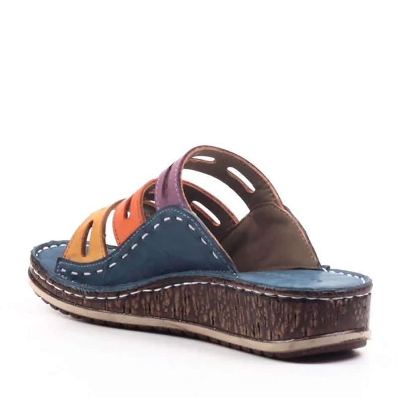 

Plus Size 43 Fashion Mixed Colors Women Outside Sandals Summer Wedges Hollow Breathable PU Shoes For Girls Sewing