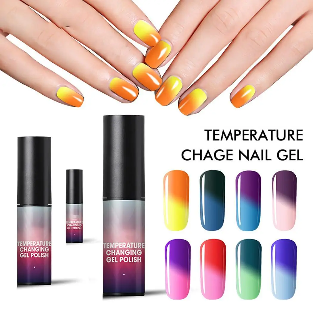 6 мл модный гель для ногтей меняющий температуру всех типов кожи как на рисунке