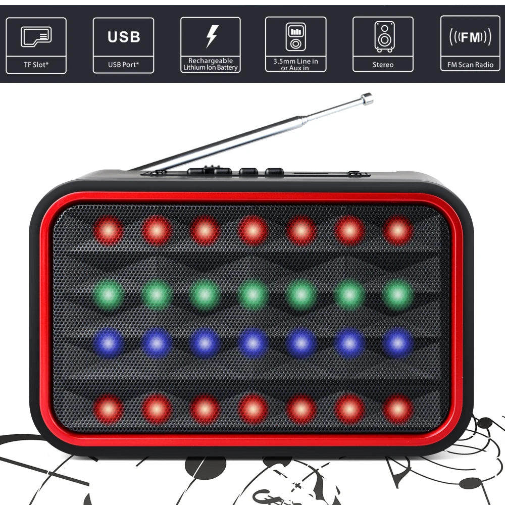 TOPROAD HIFI Портативная Беспроводная bluetooth колонка стерео басовая сабвуфер