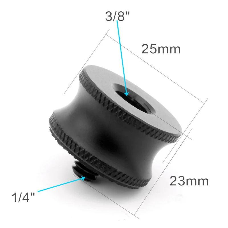 Адаптер 3/8-1/4 Mini 3/8 Female-1/4 Male Adapter винт крепление для камеры штатив шаровая Головка