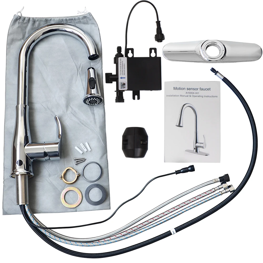 Классический кухонный кран из нержавеющей стали хромированный Поворотный