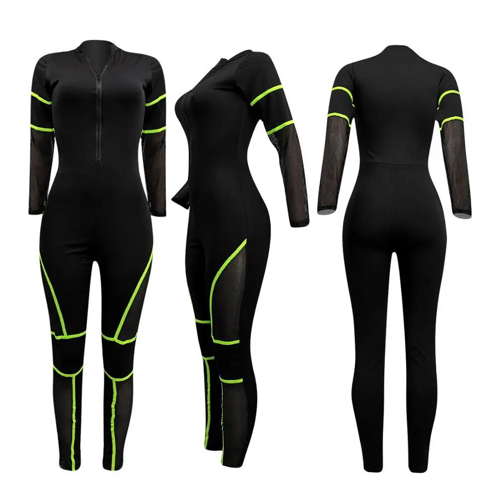 Женский комбинезон со средней талией Облегающий без пояса в европейском и