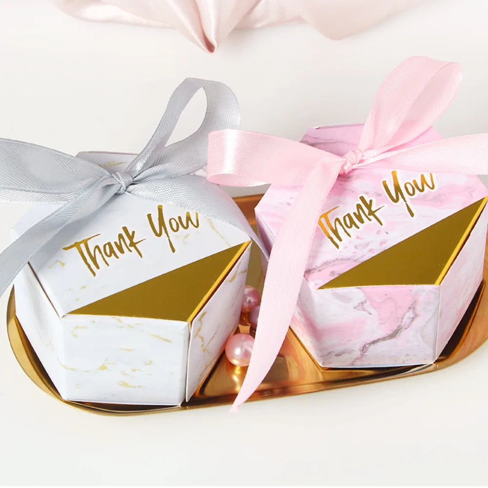

1Pcs New Creative Marbling Style Candy Boxes Wedding Favors And Gifts Party Supplies Baby Shower Paper Chocolate Package