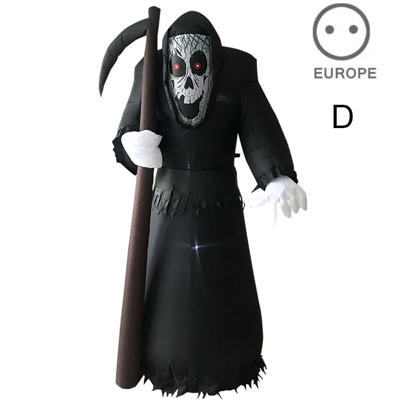 

Christmas Halloween Inflatable LED Snowman/Santa Claus/Grim Reaper Model Light Up Christmas Blow Up Outdoor Decoration K