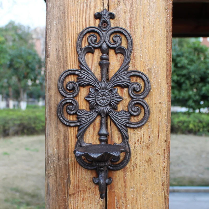 American Farm Country Accents Home Garden Decor Wall Mounted Metal Candle Holder