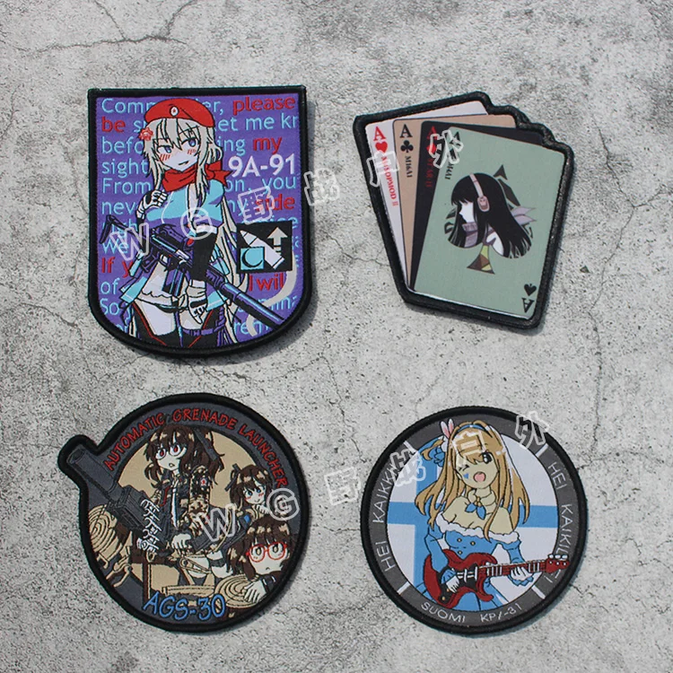 

Girls Frontline Embroidery Patches 9A91 Patch 404 Squad Armband Outdoor Backpack Sticker Chapter Clothing Badge Paste