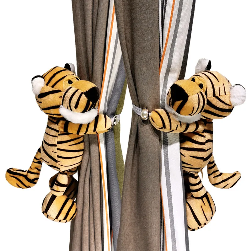 2 шт./лот лесные животные мягкие плюшевые куклы игрушки занавес пряжка веревка