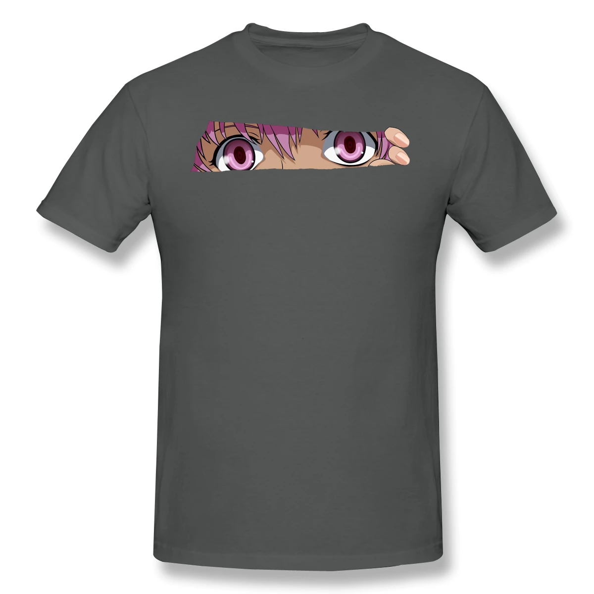 Men Mirai Nikki T-Shirts Funny Tops Nikki-gasai Yuno Pure Cotton Tees Harajuku tShirt | Мужская одежда