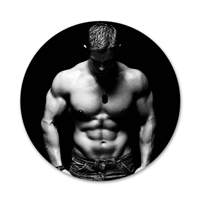 Sexy fitness man Badge Brooch Pin Accessories For Clothes Backpack Decoration gift | Дом и сад