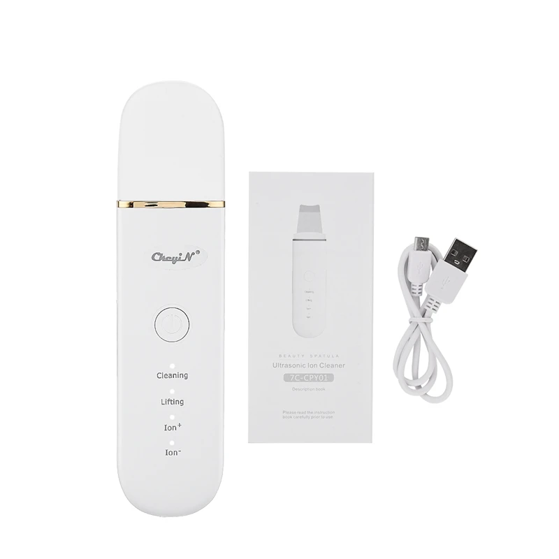 

Usb Rechargeable Ems Sonic Face Scrubber Skin Lifting Ion Import Whitening Pore Cleaner Blackhead Remover Skin Peeling Face Care